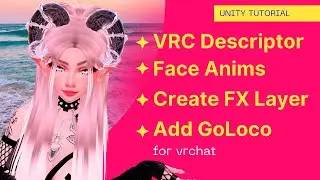Setup VRChat Avatar Descriptor, Create an FX Layer, Make Face Animations, & Add GoGoLoco to Unity