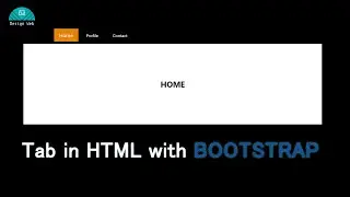 How to create Tabs in HTML with Bootstrap