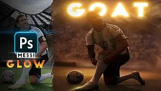 Messi Glowing GOAT Photo Editing 😱 | Photoshop Photo Editing Messi | Leo Messi