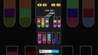 Прохождение Water Sort Puzzle level 224 👍🏻👍🏻👍🏻