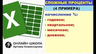Расчет сложных процентов (4 примера)