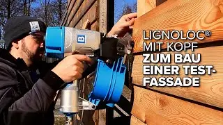 Building a (test) facade with LIGNOLOC® wooden nails with a head