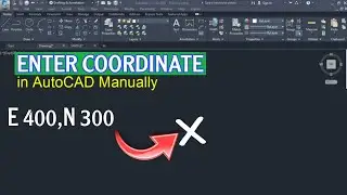 How to enter coordinate manually in AutoCAD !! point !! line !! circle.