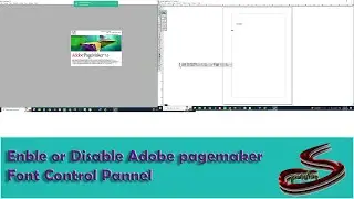 Pagemaker Font Control Pannel | Show control Palette Enable or Disable