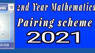 2nd year Mathematics paring scheme 2021