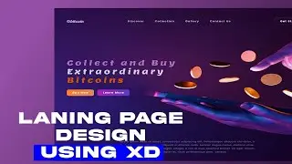 Bitcoin landing page design on XD | UIUX