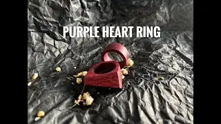 How to Make wood Ring from Purple Heart. Процесс изготавления КОЛЬЦА из АМАРАНТА