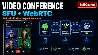 08. Adding WebRTC to Android - Video Conference with SFU Media Server, Android Jetpack Compose