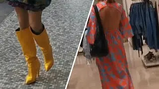 УЛИЧНАЯ МОДА ЖАРА-НОСИМ САПОГИ И САРАФАНЫ😊