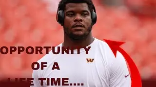 Saahdiq Charles has a opportunity of a lifetime right now Commanders Starting LG!