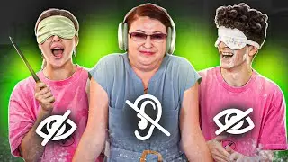 ГОТОВИМ ВСЛЕПУЮ и ВГЛУХУЮ // кекс с МАМОЙ и ПАРНЕМ