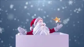 Santa claus on gift box    Free HD Video Clips 2020