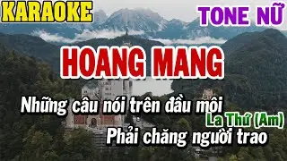 Karaoke Hoang Mang Tone Nữ  La Thứ (Am) | Karaoke Beat | 84