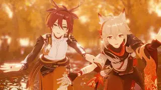 【 原神 MMD / Genshin Impact MMD 】 とんとんまーえ !  【 KazuHei / Heikazu ( Heizou , Kazuha ) 】