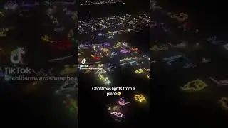 POV: Aerial View of Christmas Lights