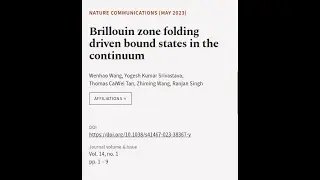 Brillouin zone folding driven bound states in the continuum | RTCL.TV