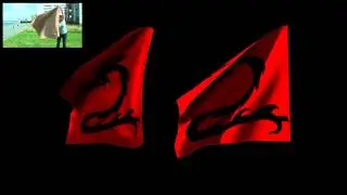 flag animation 2D/3D compare