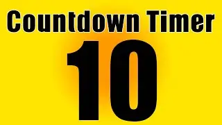 10 Seconds Countdown Timer with Sound Effect| Copyright Free Green Screen Timer