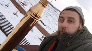 Облицовка печи керамогранитом, замена дымохода на медь!