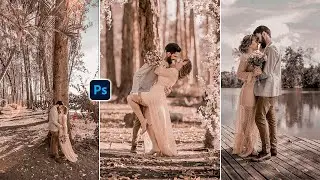 Wedding Color Grading Photoshop - Moody Warm Color Grading Effect in Photoshop - Photoshop Presets