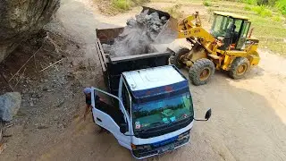 XGMA XG935H - Wheel Loader Loading Dump Truck Hauling Rock | Heavy Machines Transport, Mining