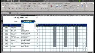 Automate annual tracker Excel Template