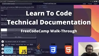 Learning To Code (FreeCodeCamp) Build A Technical Documentation Page