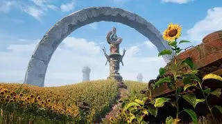 Level art in Unreal Engine  - Sunflowers