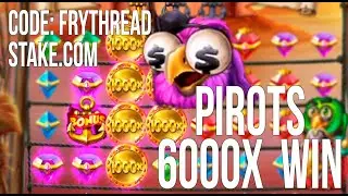 Epic 6000x Multiplier Win on Pirots Slot at Stake.com! | Insane Bonus Round Victory