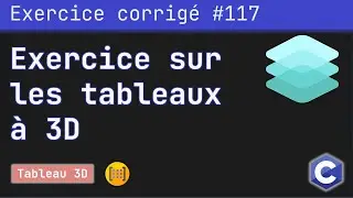 Exercice corrigé 117 : Déterminer le maximum dans un tableau à 3D et sa position | Langage C