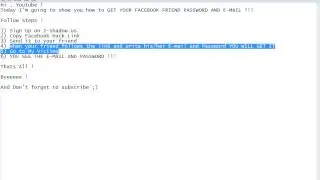 How to GET Facebook Password and E-mail (100% works)