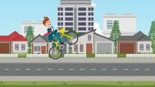cycling| Cartoon |2D animation | Rigging | After effect 