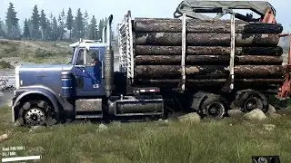 Spintires MudRunner - Freightliner FLD120 Transporting Logs
