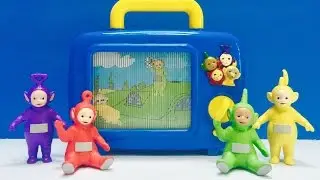 TELETUBBIES Rare and Retro Musical Wind Up Television Toy!