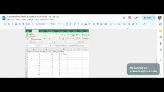How to calculate Root Mean Squared Error (RMSE) in Excel