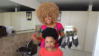 Como fazer affro puff fixo 3d com cabelo orgânico fashiol idol goivo linha bundles