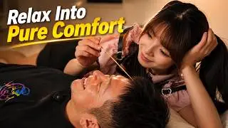 The twin-tailed sister is so cute。/Lying ear massage/ASMR