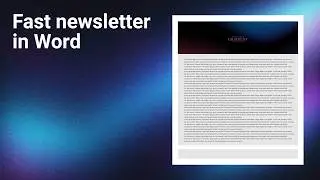 How to Create a Newsletter in Word in 5 Minutes (Quick Tutorial)