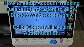 Setting up Account Track (User Authentication) on Konica Bizhub 