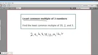 Least common multiple of three numbers