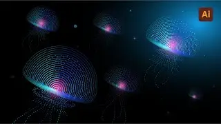 Cómo Hacer Un Jellyfish BLEND Effect - Adobe Illustrator - Tutorial