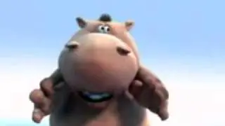 dancing hippo and dog