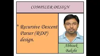Compiler design 12: Recursive Descent Parser