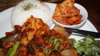 Korean Spicy Chicken Stir Fry - Dak Galbi 닭갈비