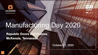MFG Day 2020: Allegion McKenzie Operations