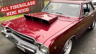 Hemi Hood! Full fibreglass hemi scoop for my 1968 Dodge Dart!