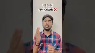 ❌ 75% Criteria Urgent update !JEE MAINS 2024 latest news #jee2024 #studystudio