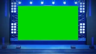 stage light green screen