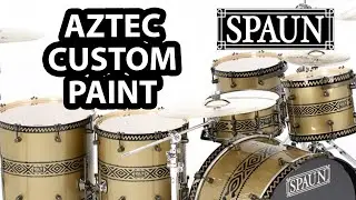 Spaun Custom Drums | Abe's Gear Part 11: Aztec Design Custom Paint (2021) #glasspirits