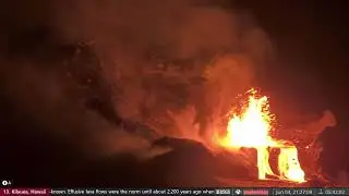 Jun 5, 2025: Kilauea Erupts with 1000ft high fountains in Hawaii (Cam A)